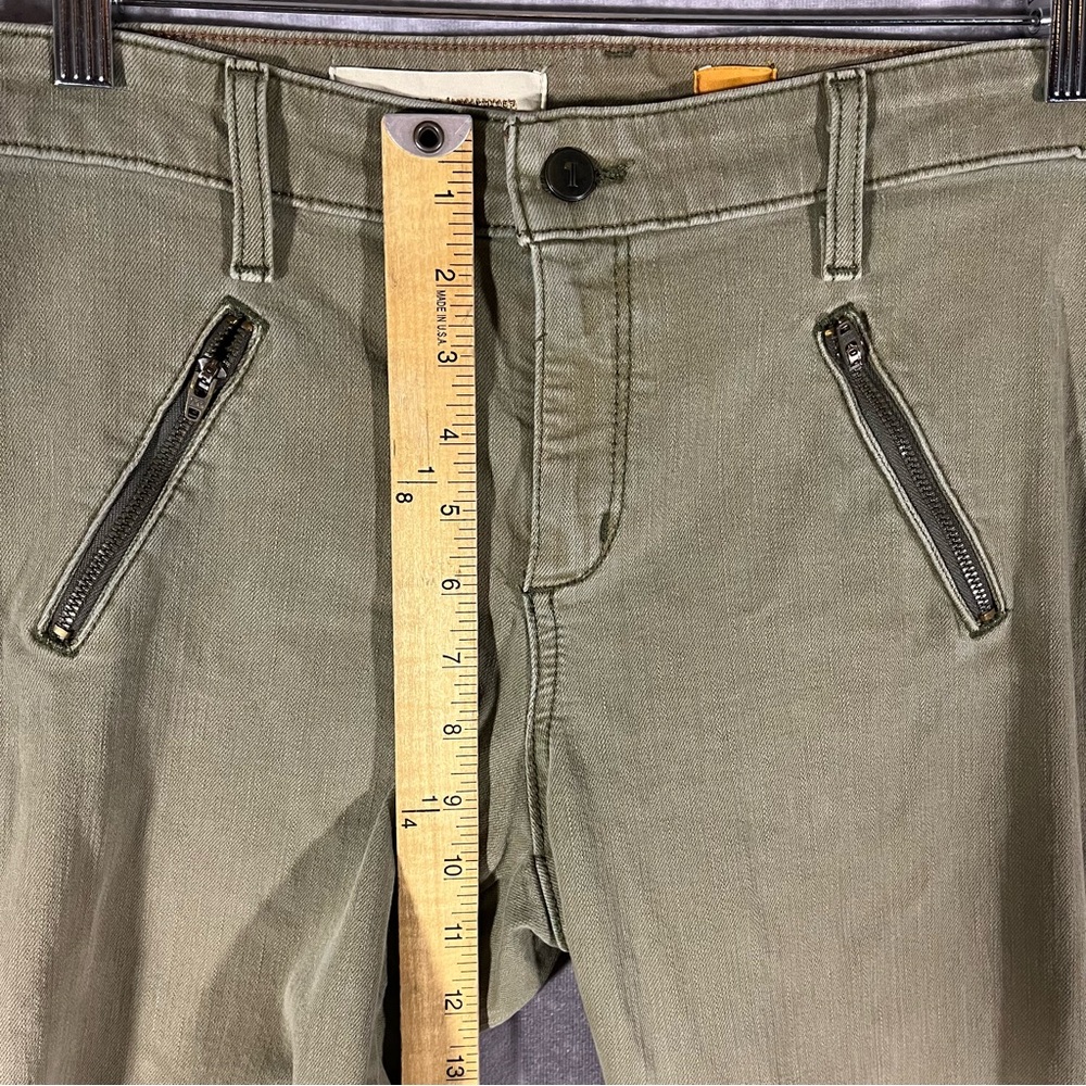Anthropologie Pilcro Serif Pants Womens 31 Light Green Zip Ankles & Pockets Boho - Picture 7 of 9